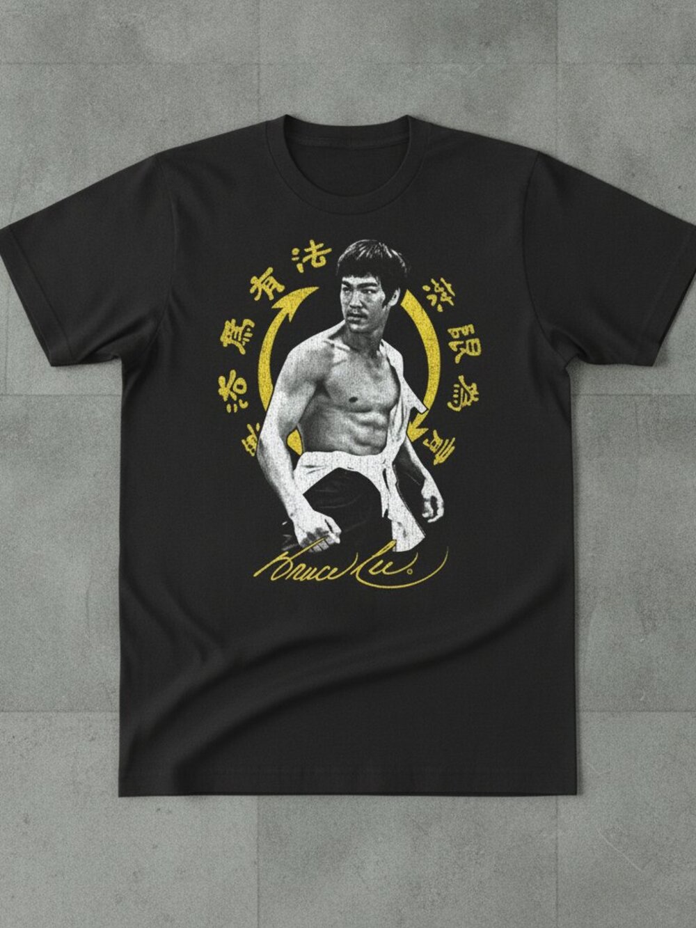 Bruce Lee Martial Arts Graphic T-Shirt – Black Vintage Kung Fu Tee